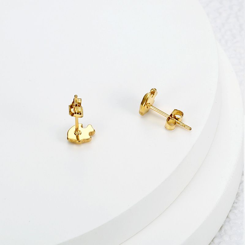 Wholesale Goldfish 18k Gold Plated Stainless Steel Women's Earrings | EaseWholesale 1