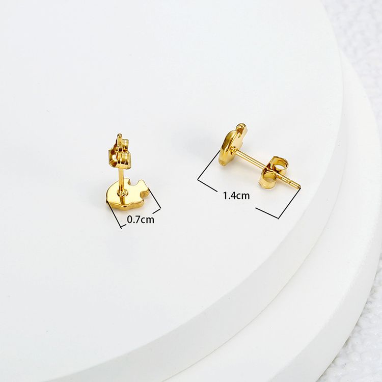 Wholesale Goldfish 18k Gold Plated Stainless Steel Women's Earrings | EaseWholesale 2