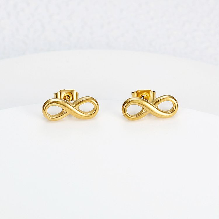 Love Unlimited Number 8 Earrings Creative Lucky Number Ladies Titanium Steel | EaseWholesale 3