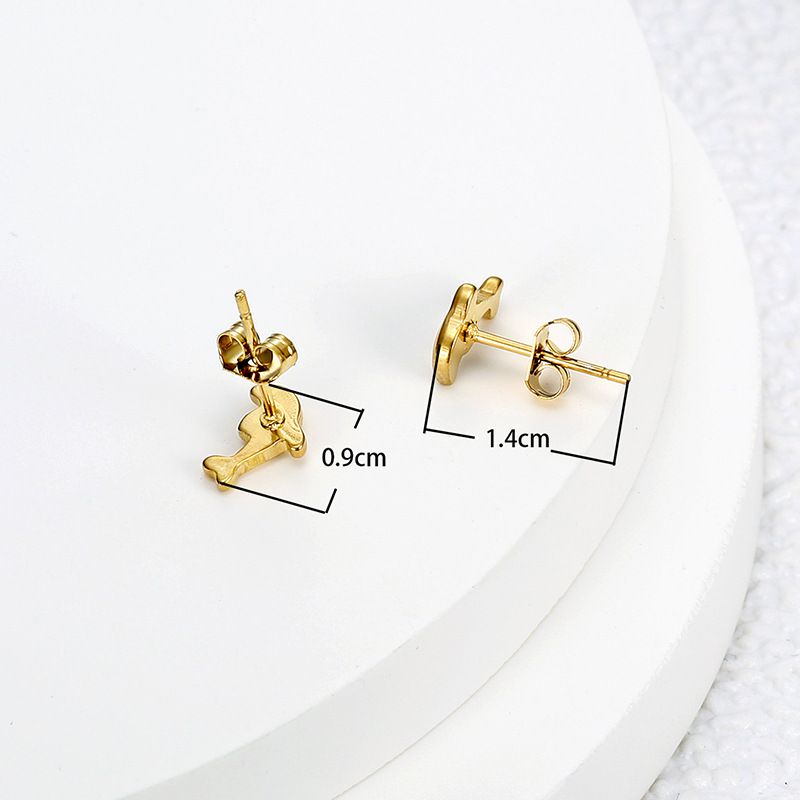 Golden Dolphin Titanium Wholesale Stud Earrings for Women | EaseWholesale 3 Golden Dolphin Titanium Wholesale Stud Earrings for Women | EaseWholesale 3