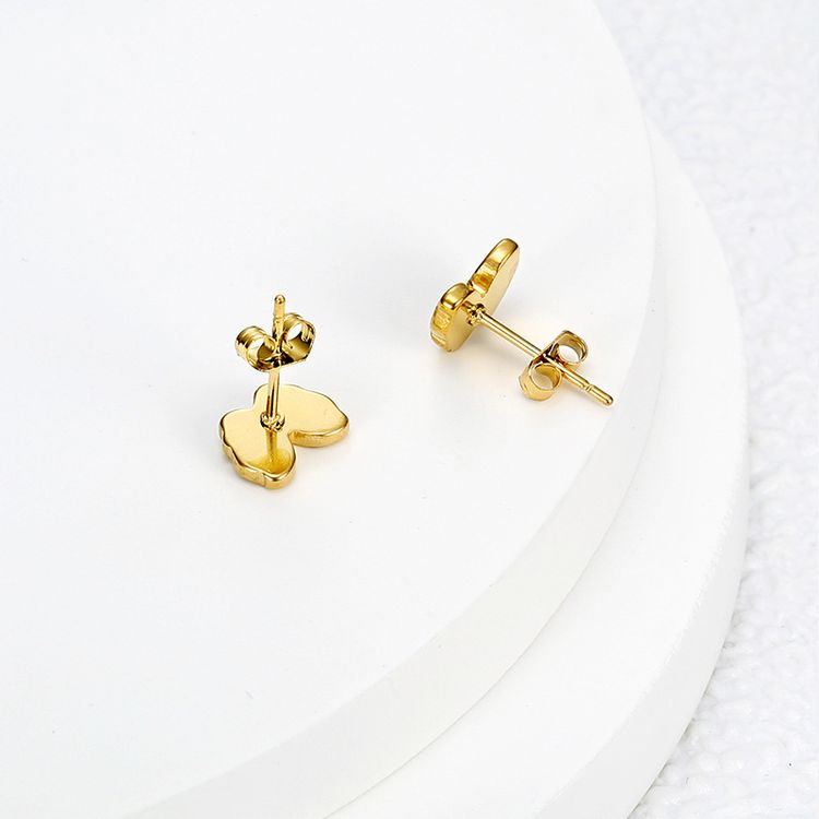 18k Gold Plated Butterfly Stainless Steel Women's Earrings | EaseWholesale 1