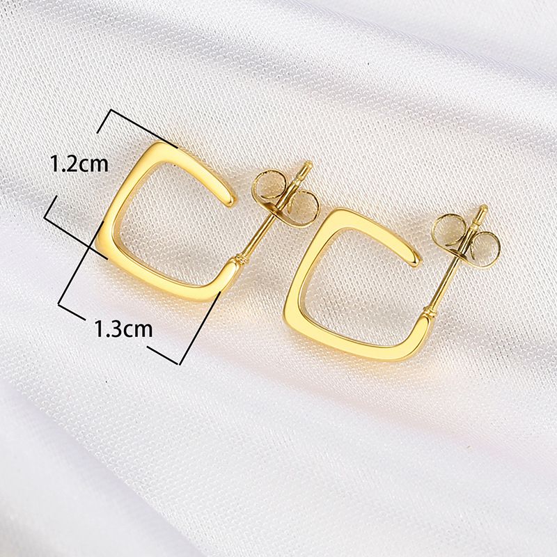 Elegant Women's Square Titanium Earrings Earrings for Girlfriends | EaseWholesale 2