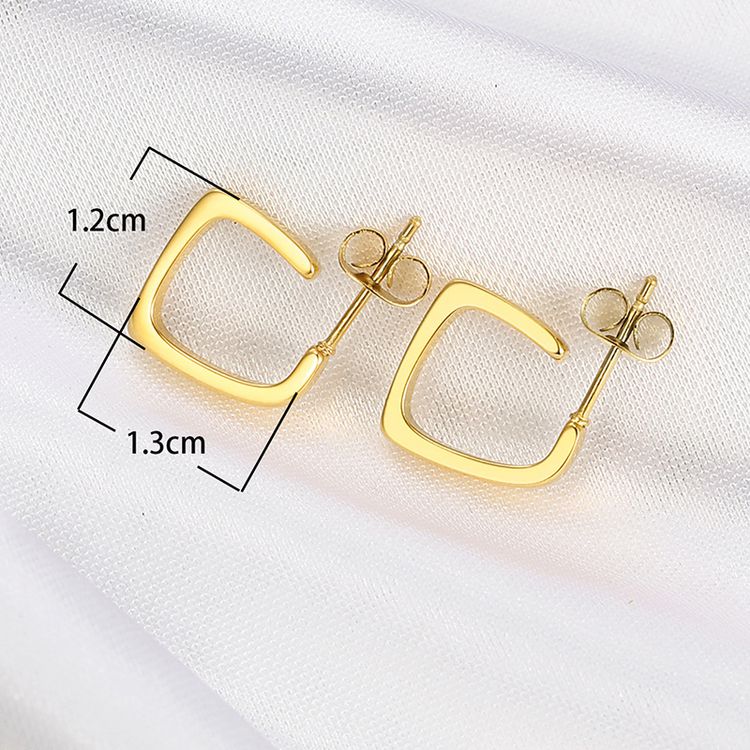 Elegant Women's Square Titanium Earrings Earrings for Girlfriends | EaseWholesale 2