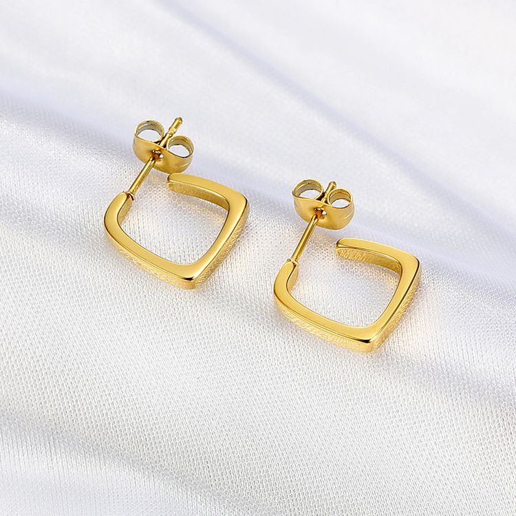 Elegant Women's Square Titanium Earrings Earrings for Girlfriends | EaseWholesale 3