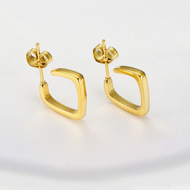 Elegant Women's Square Titanium Earrings Earrings for Girlfriends | EaseWholesale 4