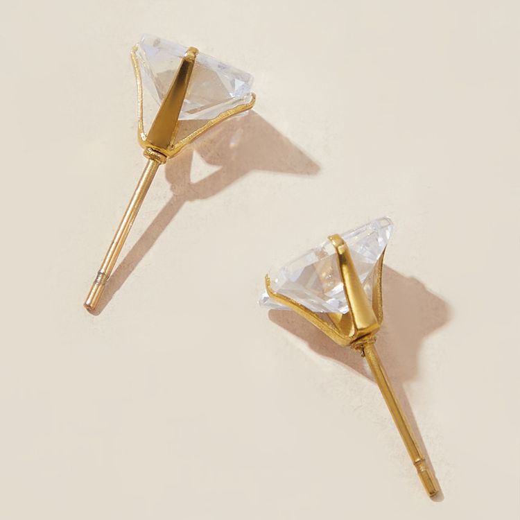 Explosive square zirconia titanium steel earrings wholesale | EaseWholesale 0 Explosive square zirconia titanium steel earrings wholesale | EaseWholesale 0