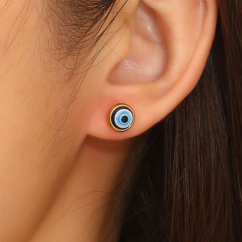 Hip Hop Vintage Devil's Eye Women's Stainless Steel Earrings | EaseWholesale 1 Hip Hop Vintage Devil's Eye Women's Stainless Steel Earrings | EaseWholesale 1