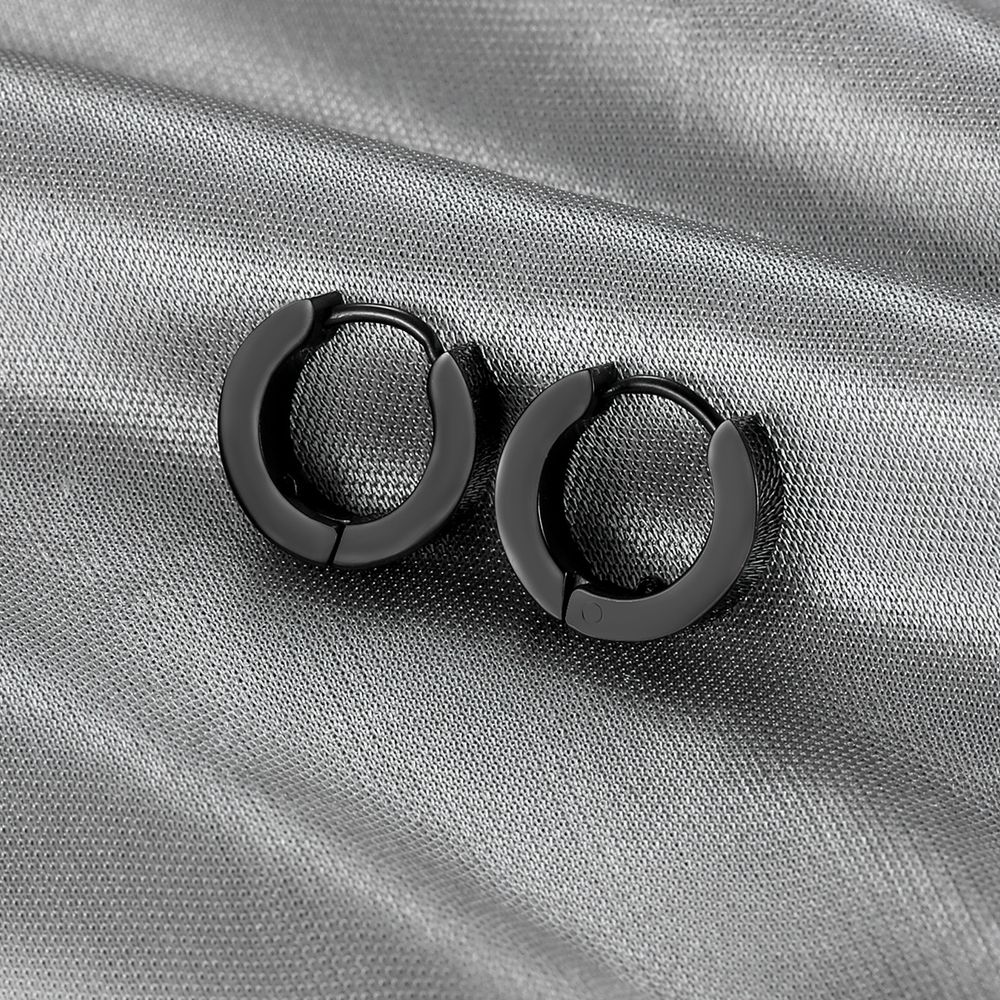 Wholesale hip cool black gold stainless steel clip earrings | EaseWholesale 4