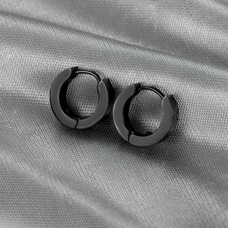 Wholesale hip cool black gold stainless steel clip earrings | EaseWholesale 4