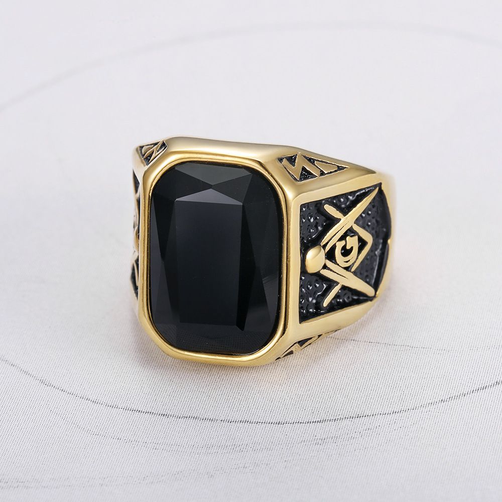 Fashion Ruby Ring Hip Hop Street Men's Titanium Steel Ring | EaseWholesale 2 Fashion Ruby Ring Hip Hop Street Men's Titanium Steel Ring | EaseWholesale 2