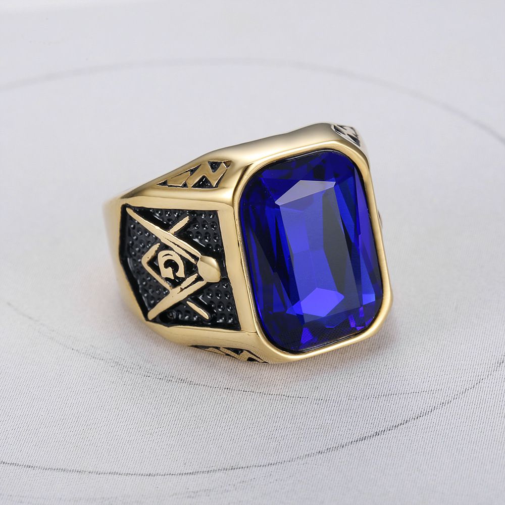 Fashion Ruby Ring Hip Hop Street Men's Titanium Steel Ring | EaseWholesale 4 Fashion Ruby Ring Hip Hop Street Men's Titanium Steel Ring | EaseWholesale 4
