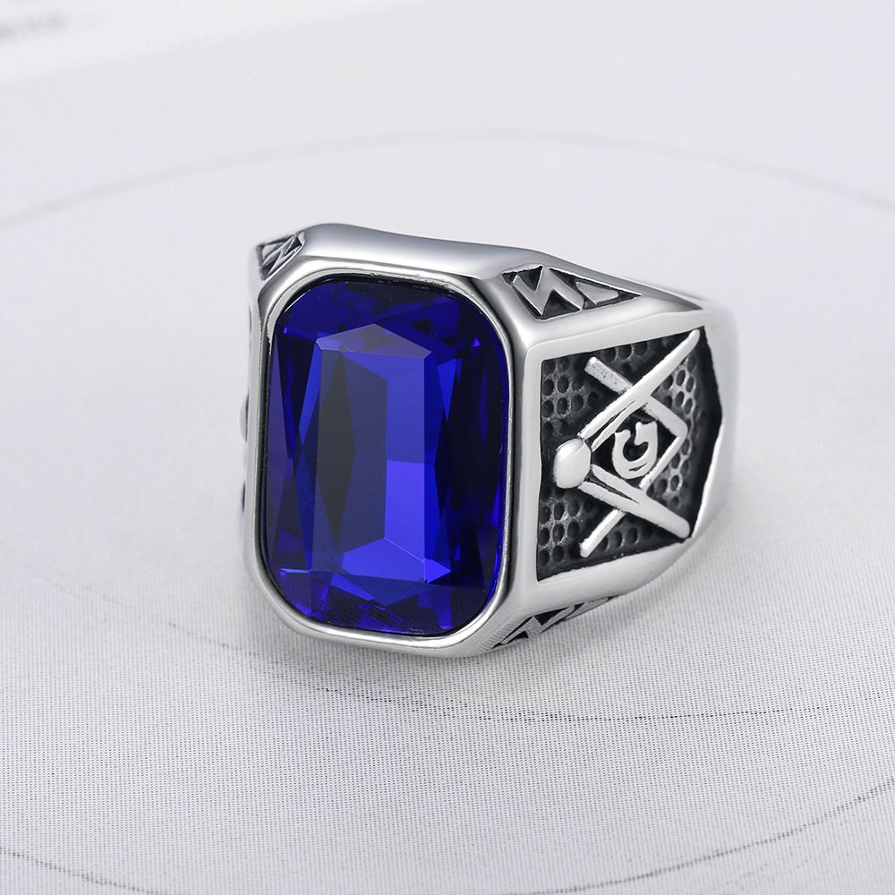Fashion Ruby Ring Hip Hop Street Men's Titanium Steel Ring | EaseWholesale 6 Fashion Ruby Ring Hip Hop Street Men's Titanium Steel Ring | EaseWholesale 6