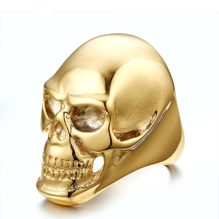 Vintage Punk Skull Ring Titanium Steel Men's Ring Wholesale | EaseWholesale
