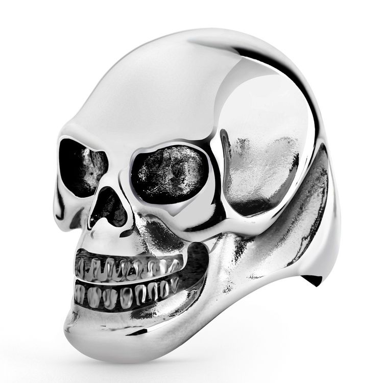 Vintage Punk Skull Ring Titanium Steel Men's Ring Wholesale | EaseWholesale