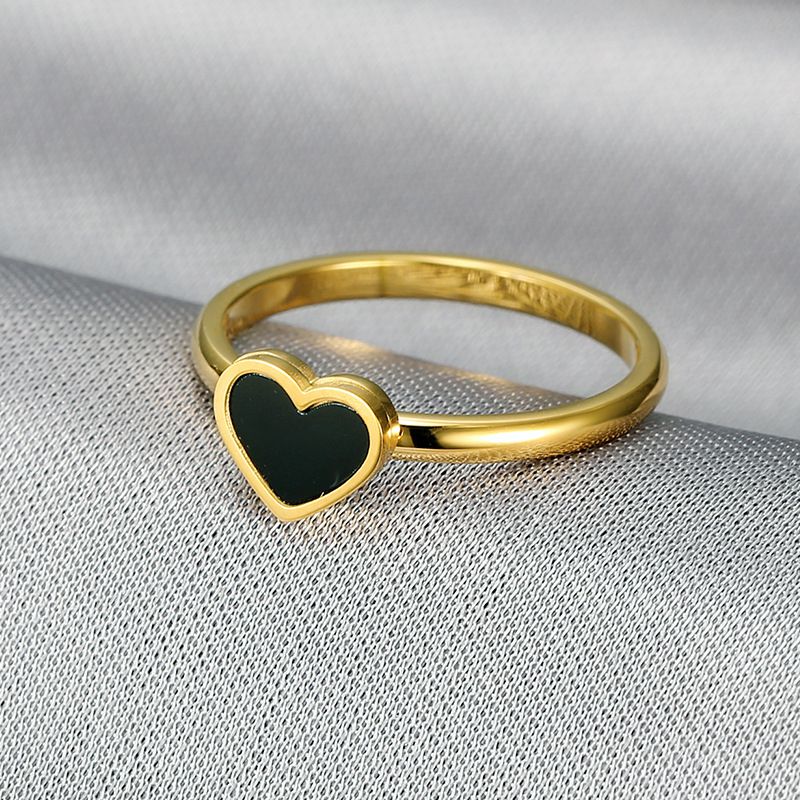 Wholesale Black Heart Titanium Ring Women's Ring | EaseWholesale 0 Wholesale Black Heart Titanium Ring Women's Ring | EaseWholesale 0