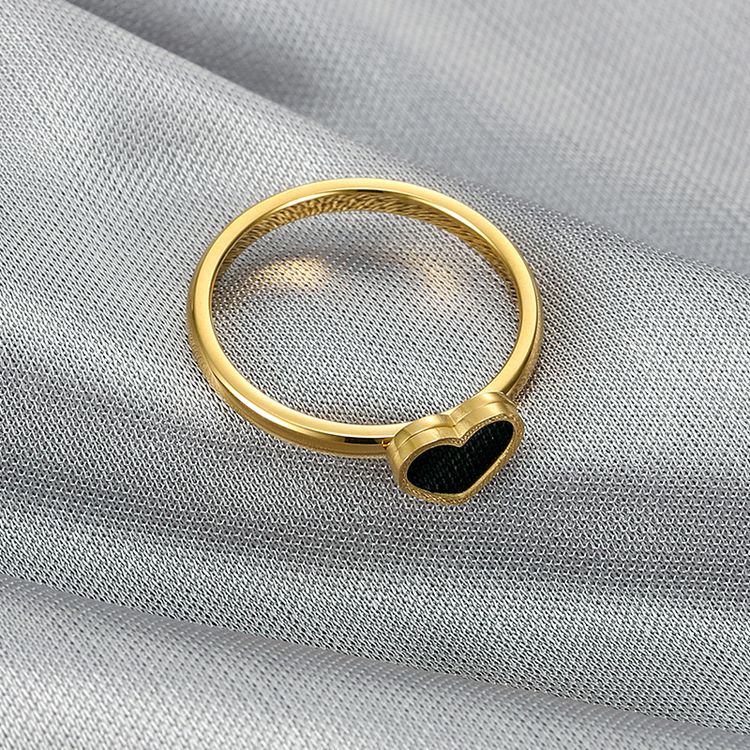 Wholesale Black Heart Titanium Ring Women's Ring | EaseWholesale 2 Wholesale Black Heart Titanium Ring Women's Ring | EaseWholesale 2