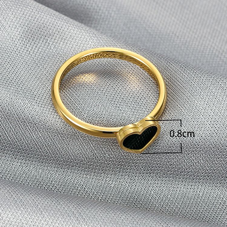 Wholesale Black Heart Titanium Ring Women's Ring | EaseWholesale 5 Wholesale Black Heart Titanium Ring Women's Ring | EaseWholesale 5
