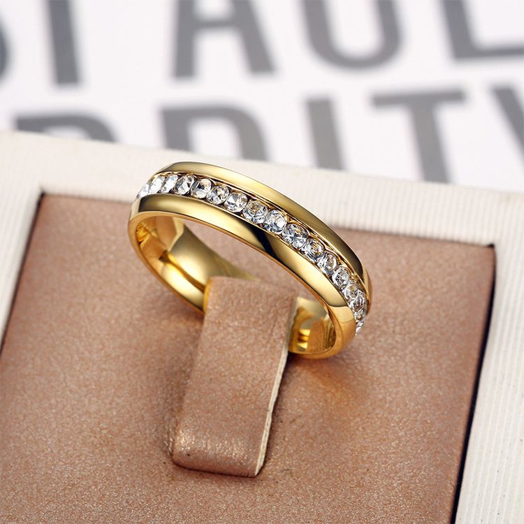 Japanese Harajuku cold sweet women's titanium steel ring lovely CZ | EaseWholesale 2