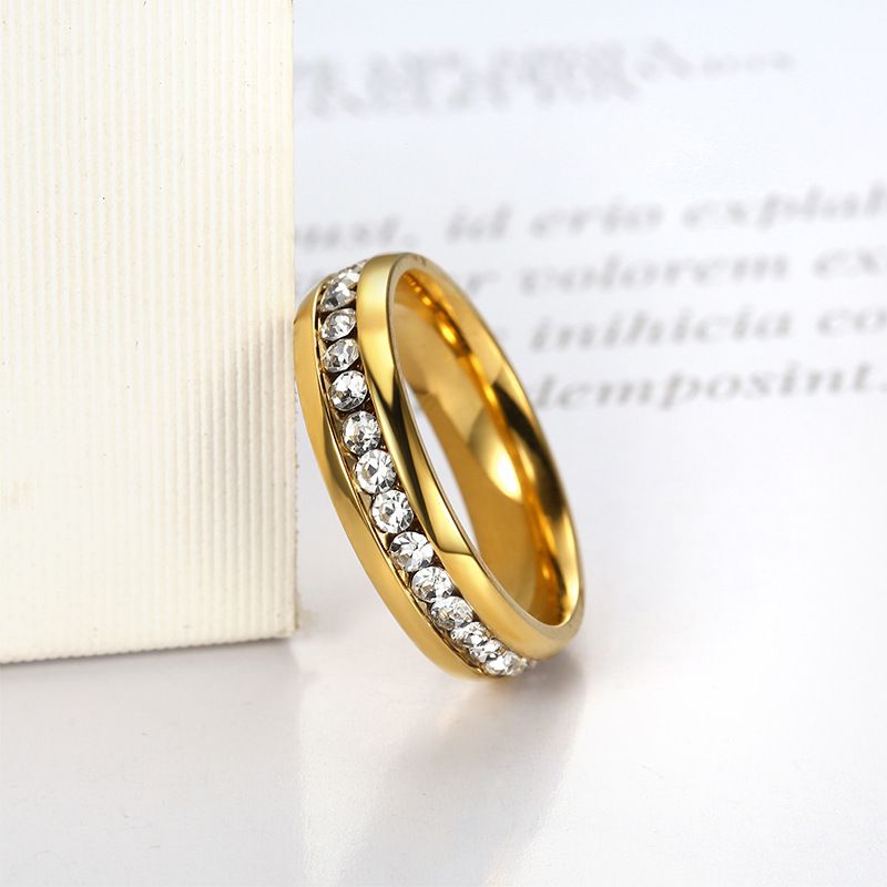 Japanese Harajuku cold sweet women's titanium steel ring lovely CZ | EaseWholesale 3