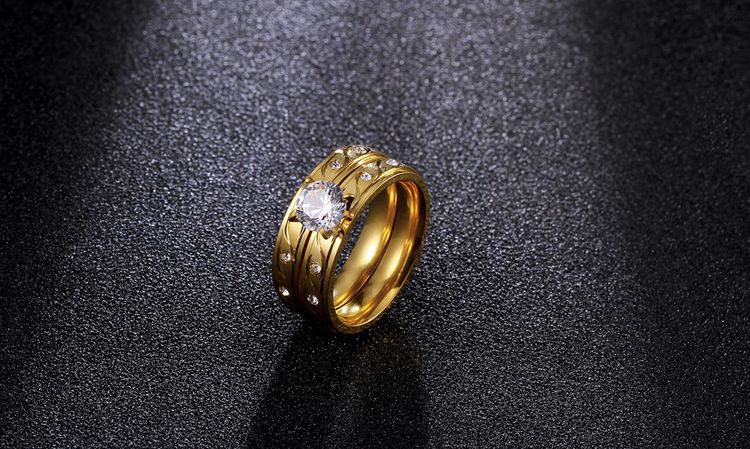 Fashion Titanium Zirconia Ring Women Korea Stainless Steel Pair Ring | EaseWholesale 2 Fashion Titanium Zirconia Ring Women Korea Stainless Steel Pair Ring | EaseWholesale 2