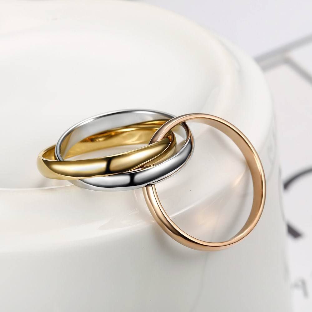 Fashion Three Rings Women's 316L Stainless Steel Mobius Ring | EaseWholesale 1 Fashion Three Rings Women's 316L Stainless Steel Mobius Ring | EaseWholesale 1