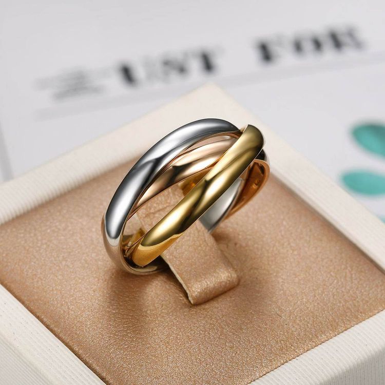 Fashion Three Rings Women's 316L Stainless Steel Mobius Ring | EaseWholesale 3 Fashion Three Rings Women's 316L Stainless Steel Mobius Ring | EaseWholesale 3