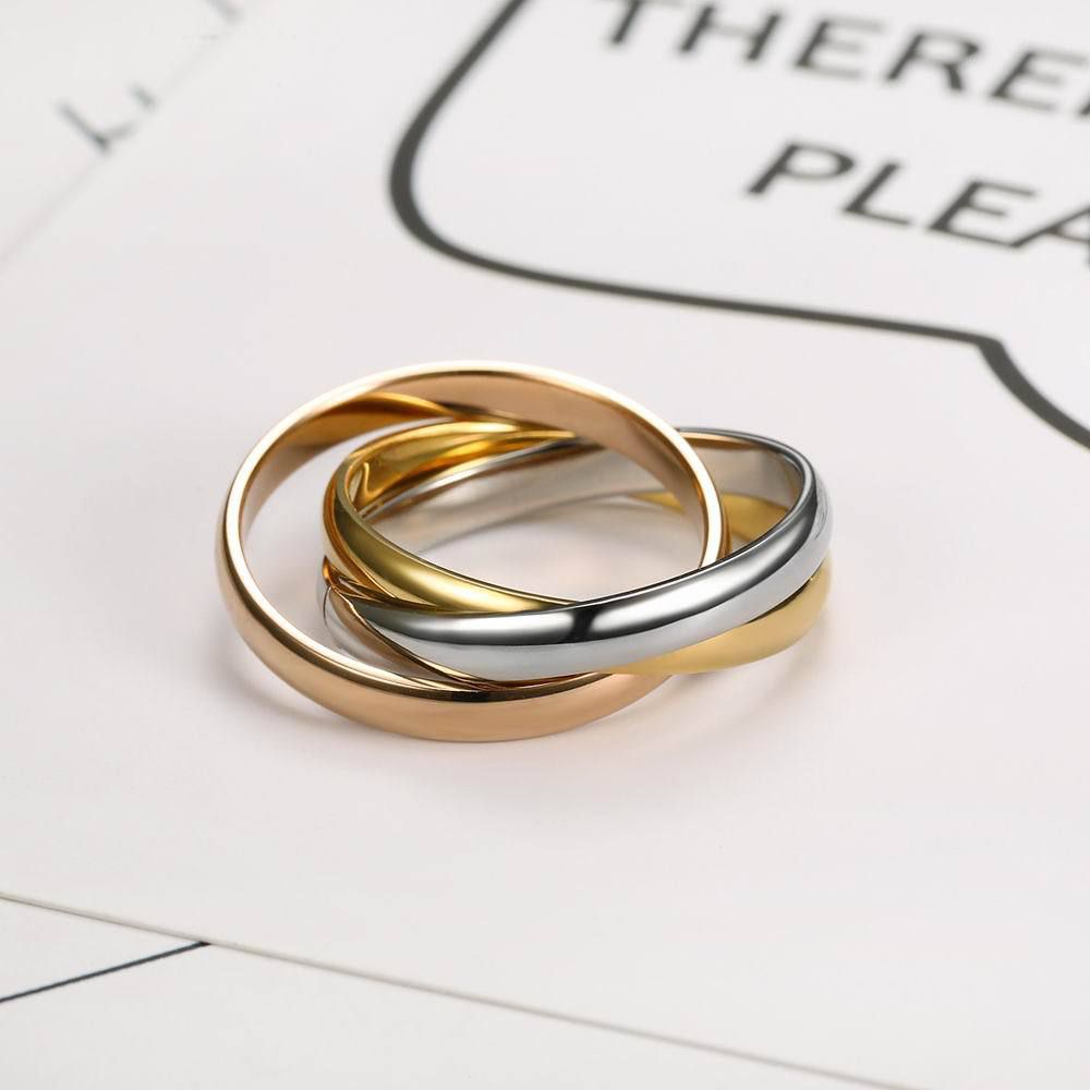 Fashion Three Rings Women's 316L Stainless Steel Mobius Ring | EaseWholesale 4 Fashion Three Rings Women's 316L Stainless Steel Mobius Ring | EaseWholesale 4