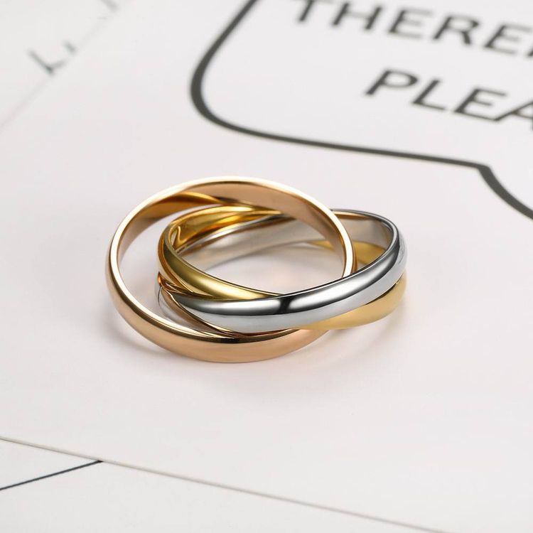 Fashion Three Rings Women's 316L Stainless Steel Mobius Ring | EaseWholesale 4 Fashion Three Rings Women's 316L Stainless Steel Mobius Ring | EaseWholesale 4