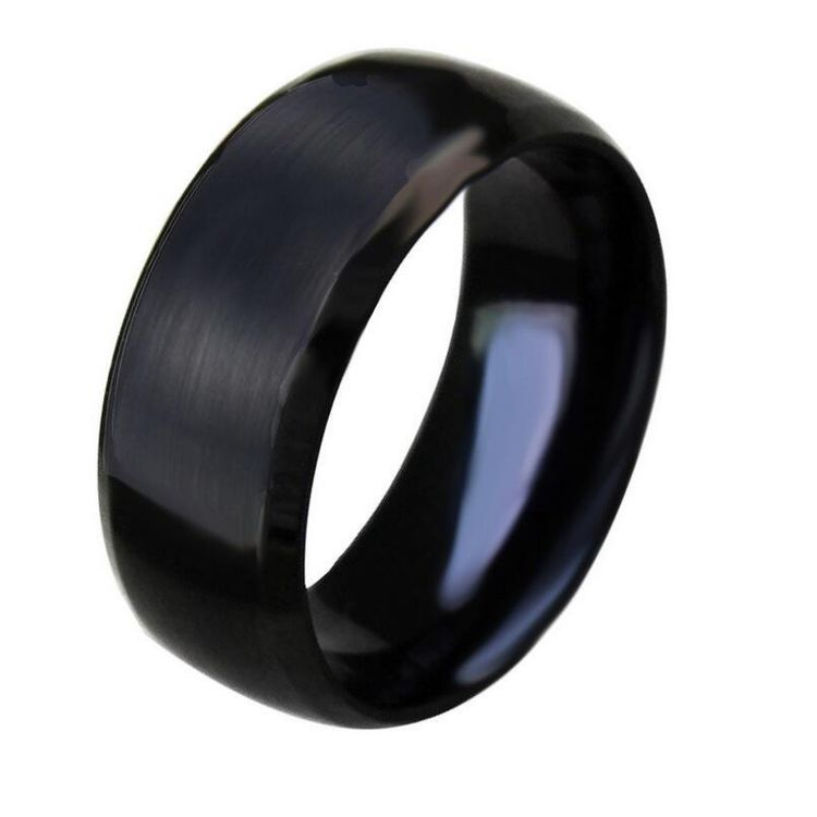 Retro Tungsten steel ring brushed titanium steel men's ring | EaseWholesale 0