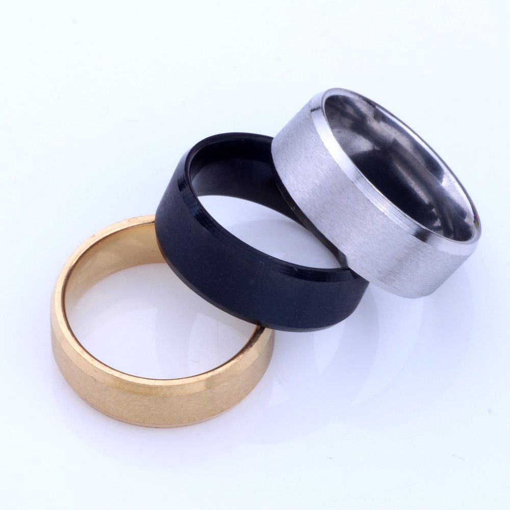 Retro Tungsten steel ring brushed titanium steel men's ring | EaseWholesale 1