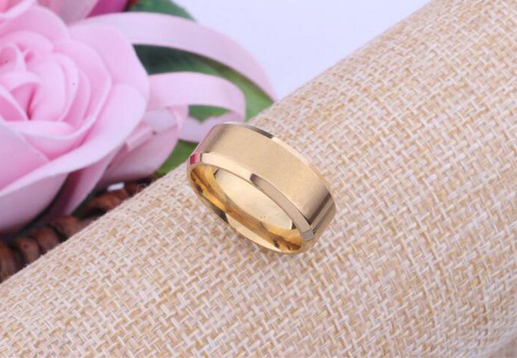 Retro Tungsten steel ring brushed titanium steel men's ring | EaseWholesale 3