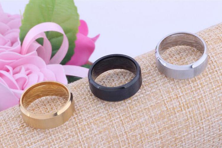 Retro Tungsten steel ring brushed titanium steel men's ring | EaseWholesale 4
