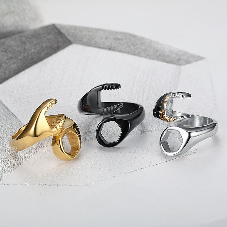 Wholesale Titanium Men's Wrench Stainless Steel Ring | EaseWholesale 4 Wholesale Titanium Men's Wrench Stainless Steel Ring | EaseWholesale 4