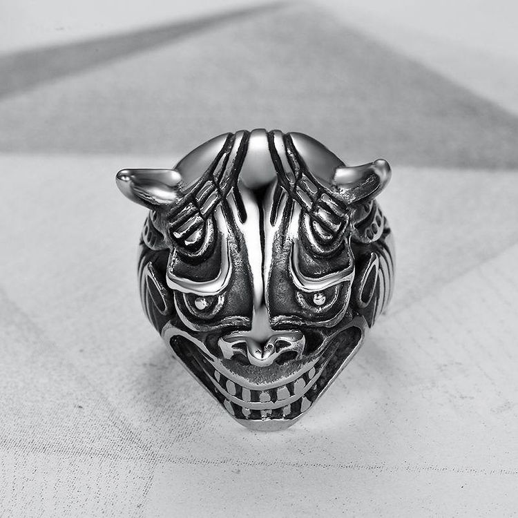 Vintage Bully Cast Bullhead Monster Men's Titanium Steel Ring | EaseWholesale 3 Vintage Bully Cast Bullhead Monster Men's Titanium Steel Ring | EaseWholesale 3