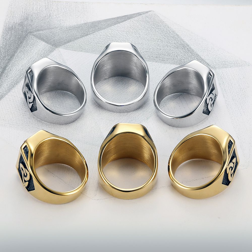 Men's Ruby Ring Fashion Viking Titanium Steel Ring Hip Hop Wholesale | EaseWholesale 2 Men's Ruby Ring Fashion Viking Titanium Steel Ring Hip Hop Wholesale | EaseWholesale 2
