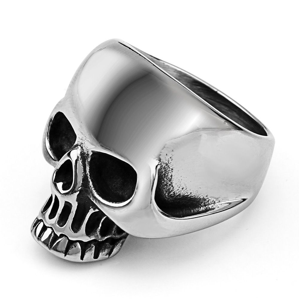 Wholesale Vintage Skull Men's Bully Titanium Ring | EaseWholesale 0 Wholesale Vintage Skull Men's Bully Titanium Ring | EaseWholesale 0