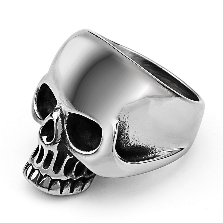 Wholesale Vintage Skull Men's Bully Titanium Ring | EaseWholesale 0 Wholesale Vintage Skull Men's Bully Titanium Ring | EaseWholesale 0