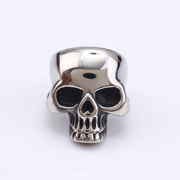 Wholesale Vintage Skull Men's Bully Titanium Ring | EaseWholesale 1 Wholesale Vintage Skull Men's Bully Titanium Ring | EaseWholesale 1