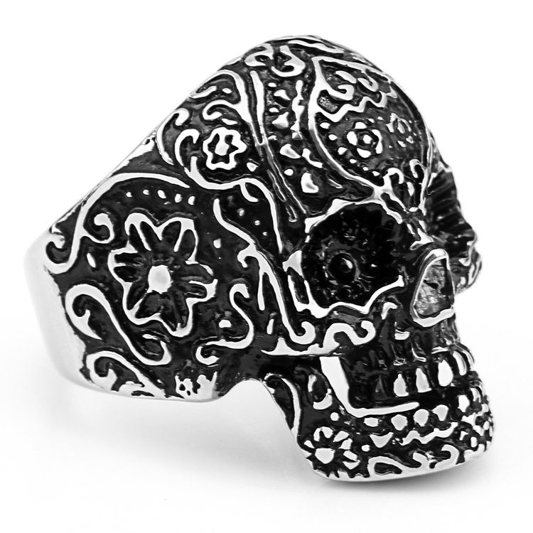 Retro Men's Skull Ring Stainless Steel Ring | EaseWholesale 0 Retro Men's Skull Ring Stainless Steel Ring | EaseWholesale 0