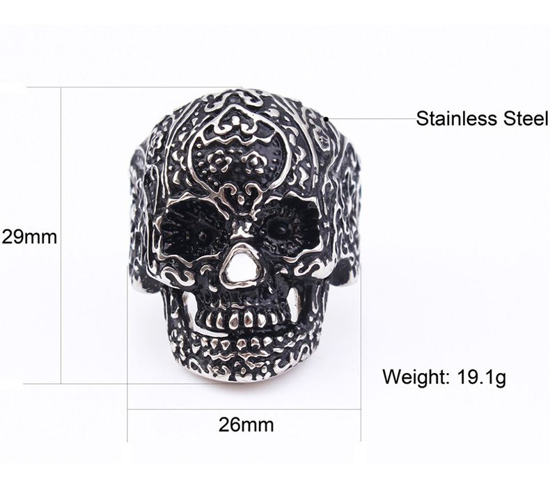 Retro Men's Skull Ring Stainless Steel Ring | EaseWholesale 4 Retro Men's Skull Ring Stainless Steel Ring | EaseWholesale 4