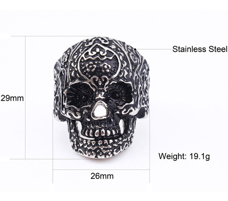 Retro Men's Skull Ring Stainless Steel Ring | EaseWholesale 4 Retro Men's Skull Ring Stainless Steel Ring | EaseWholesale 4