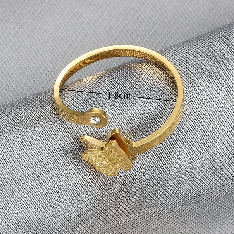 Wholesale Adjustable Butterfly Zirconia Women's Titanium Ring | EaseWholesale 2 Wholesale Adjustable Butterfly Zirconia Women's Titanium Ring | EaseWholesale 2