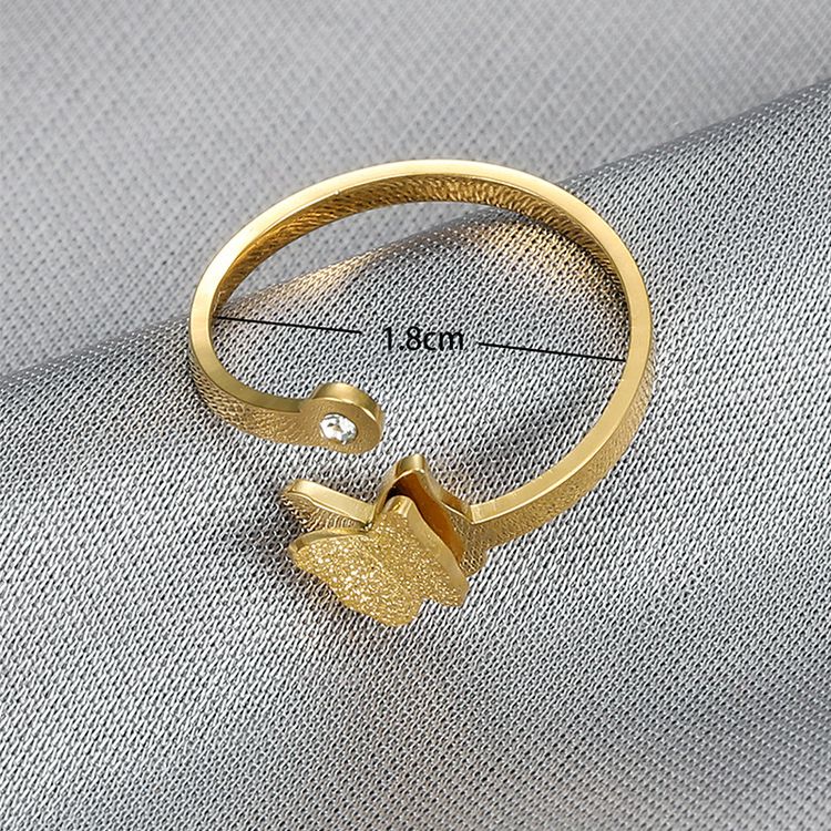 Wholesale Adjustable Butterfly Zirconia Women's Titanium Ring | EaseWholesale 2 Wholesale Adjustable Butterfly Zirconia Women's Titanium Ring | EaseWholesale 2