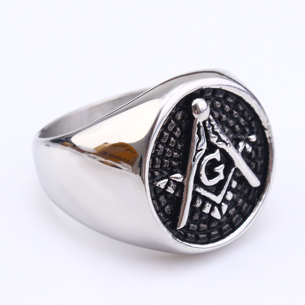 Wholesale Vintage Punk Titanium Men's Ring | EaseWholesale 4