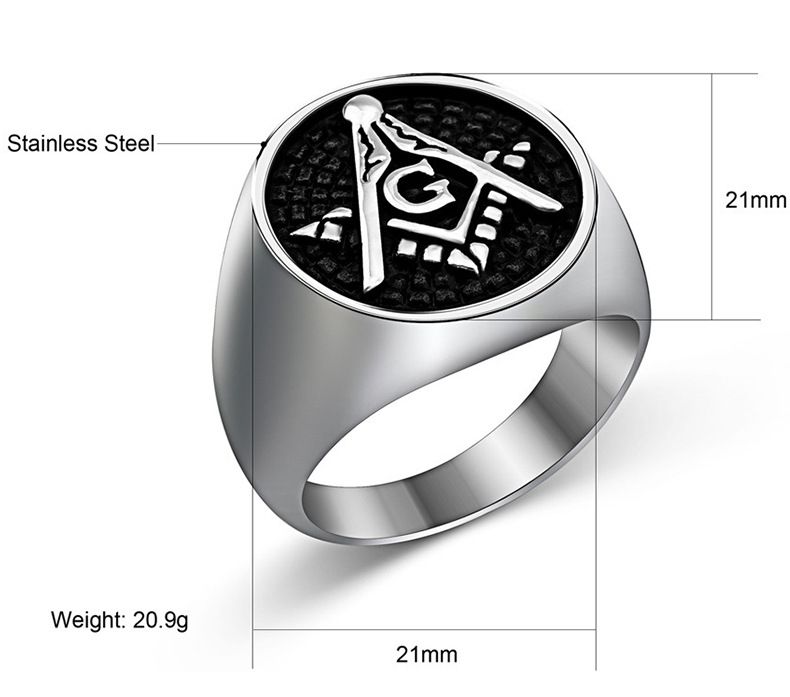 Wholesale Vintage Punk Titanium Men's Ring | EaseWholesale 5