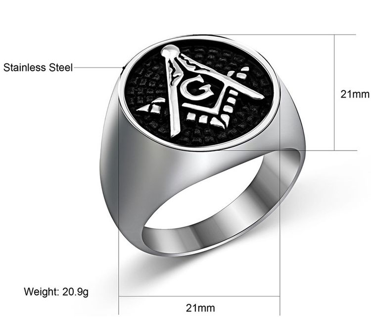 Wholesale Vintage Punk Titanium Men's Ring | EaseWholesale 5