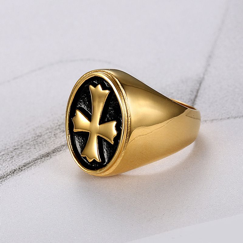 Retro Fashion Cross Men's Stainless Steel Ring   | EaseWholesale 1 Retro Fashion Cross Men's Stainless Steel Ring   | EaseWholesale 1