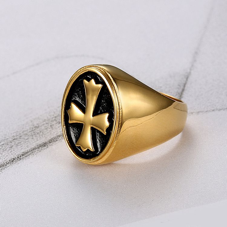 Retro Fashion Cross Men's Stainless Steel Ring   | EaseWholesale 1 Retro Fashion Cross Men's Stainless Steel Ring   | EaseWholesale 1