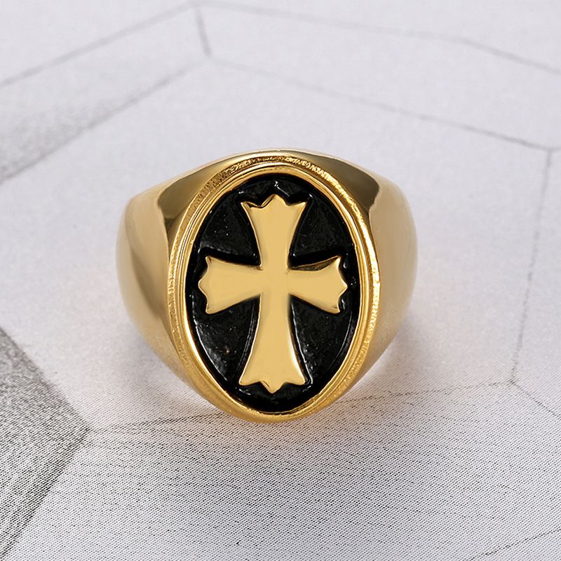 Retro Fashion Cross Men's Stainless Steel Ring   | EaseWholesale 3 Retro Fashion Cross Men's Stainless Steel Ring   | EaseWholesale 3