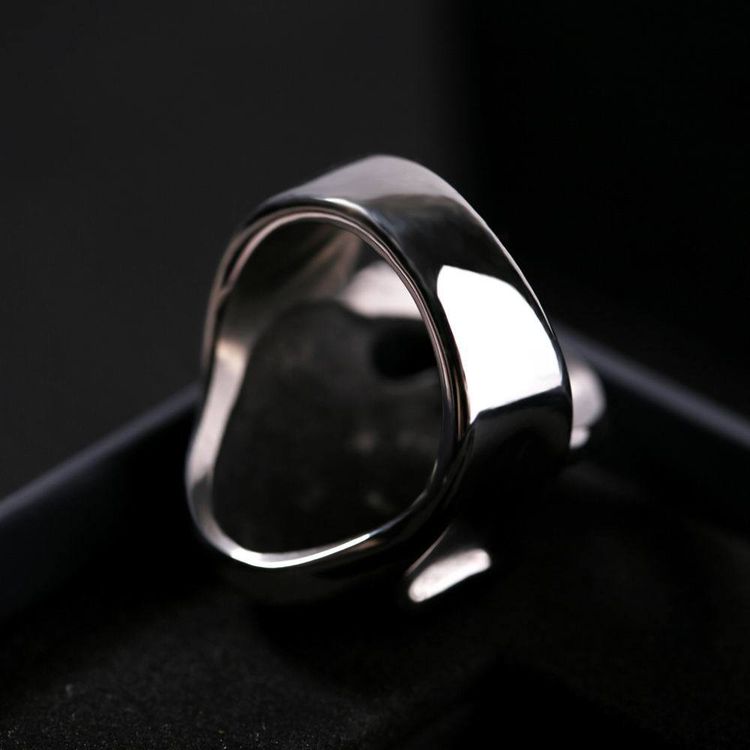 Punk Zirconia Red Eye Skull Vintage Pipe Men's Titanium Ring | EaseWholesale 2 Punk Zirconia Red Eye Skull Vintage Pipe Men's Titanium Ring | EaseWholesale 2